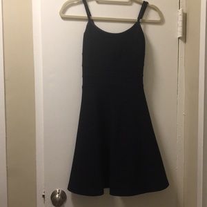 Navy Blue Dress with Lacey Back